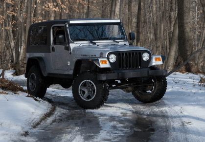jeep in winter